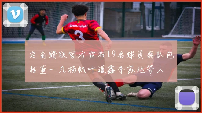定南赣联官方宣布19名球员离队包括董一凡杨帆叶道鑫李苏达等人