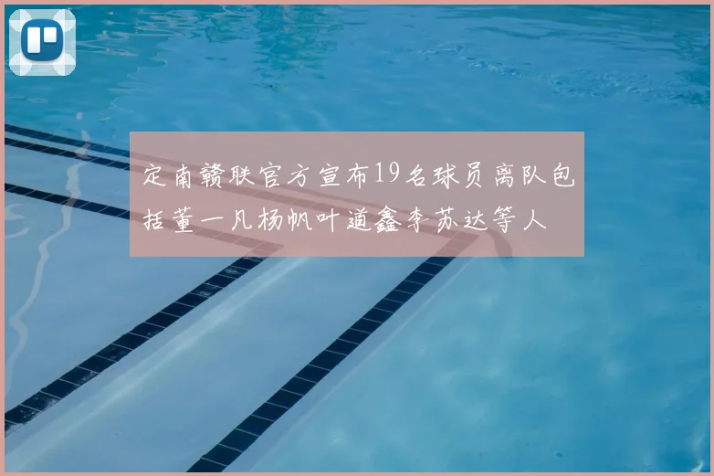 定南赣联官方宣布19名球员离队包括董一凡杨帆叶道鑫李苏达等人