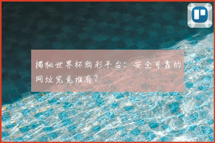 揭秘世界杯购彩平台：安全可靠的网址究竟谁有？